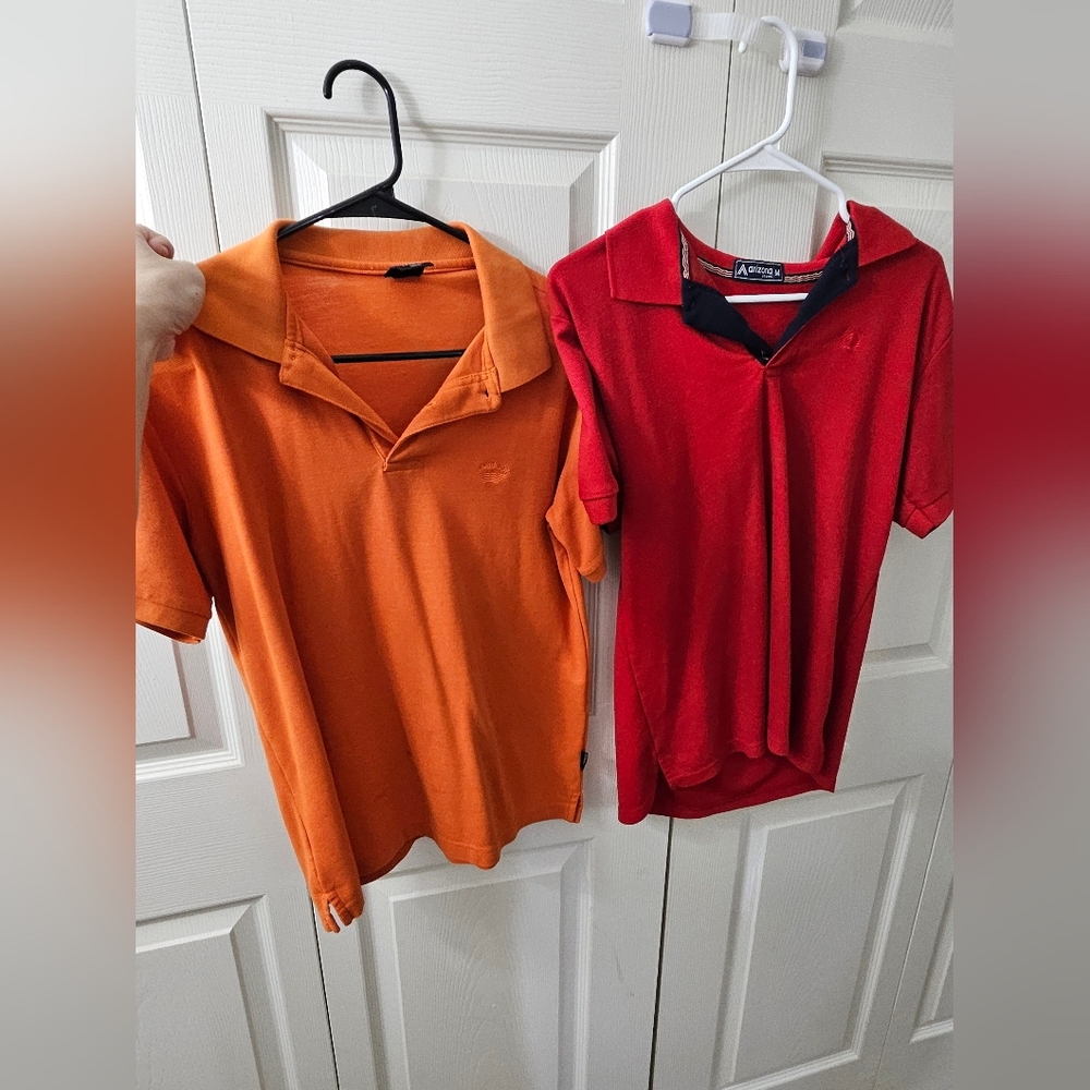 Red and Orange Polo Shirts
